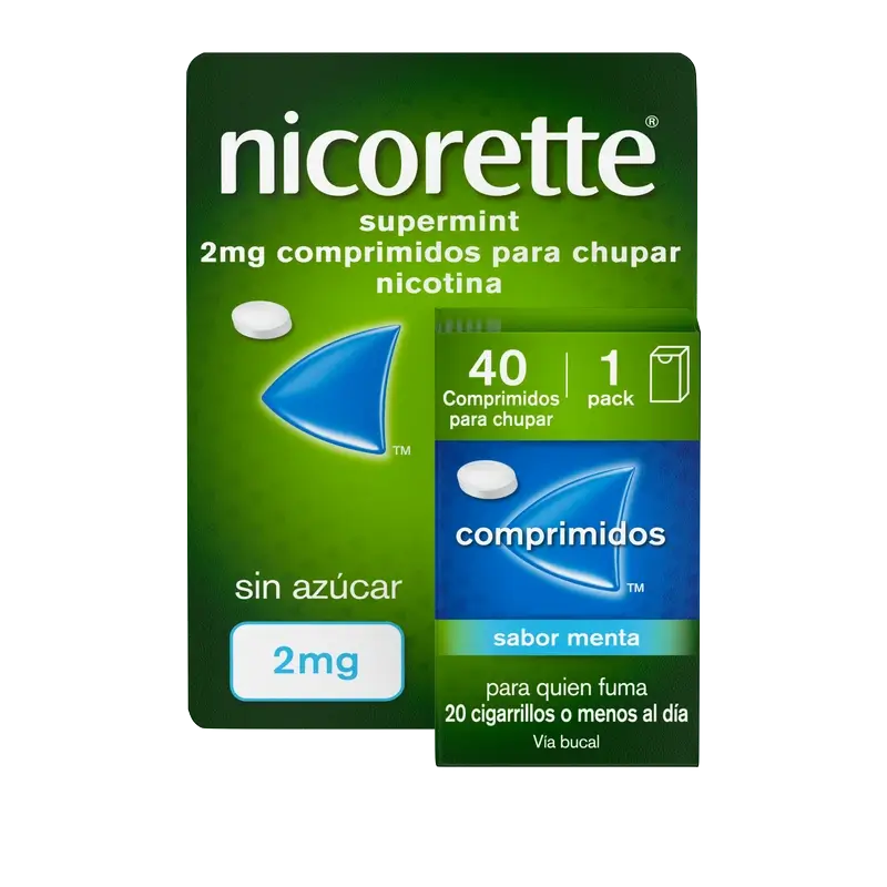 Nicorette® Supermint 2 mg, 40 comprimidos