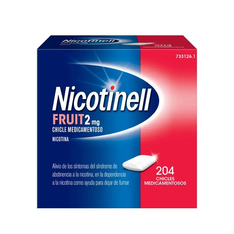 Nicotinell Fruit 2mg, 204 Gomas de mascar medicadas