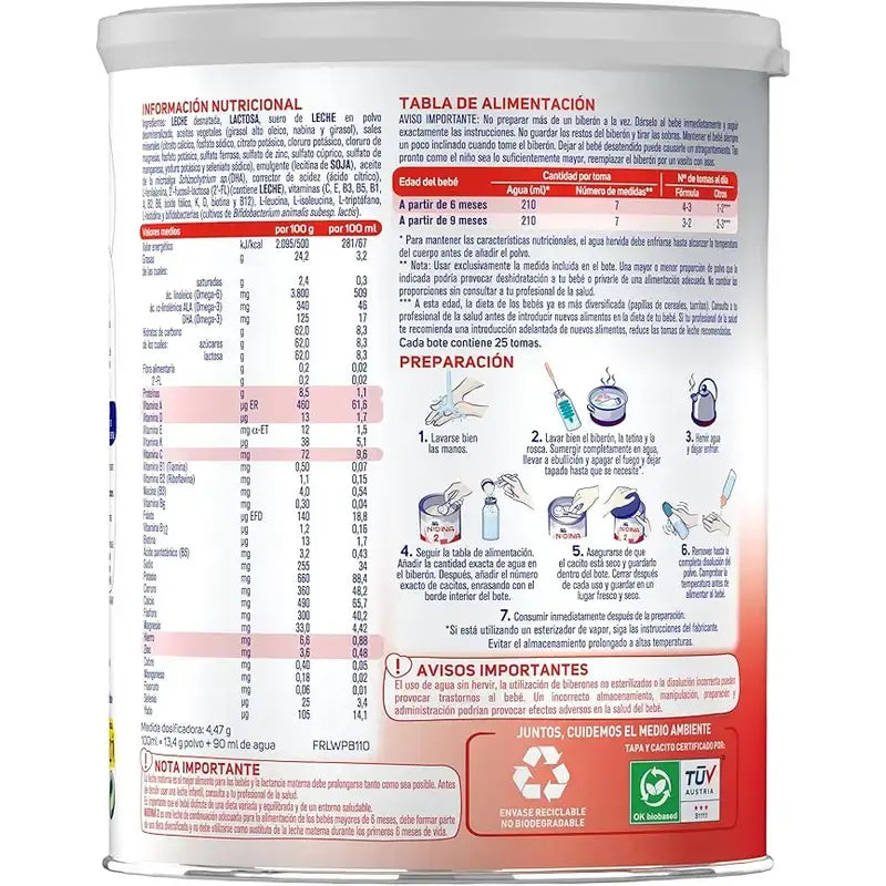 NESTLÉ NIDINA 2 LEITE EM PÓ 800 GR