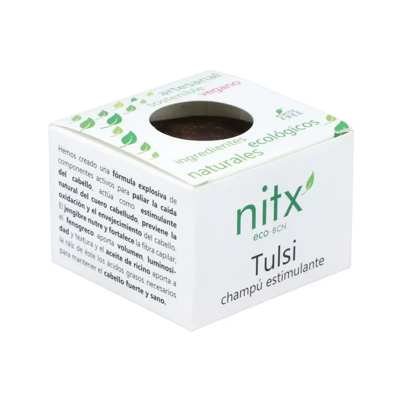 Champô sólido estimulante anti-queda de cabelo Nitx 85Gr.