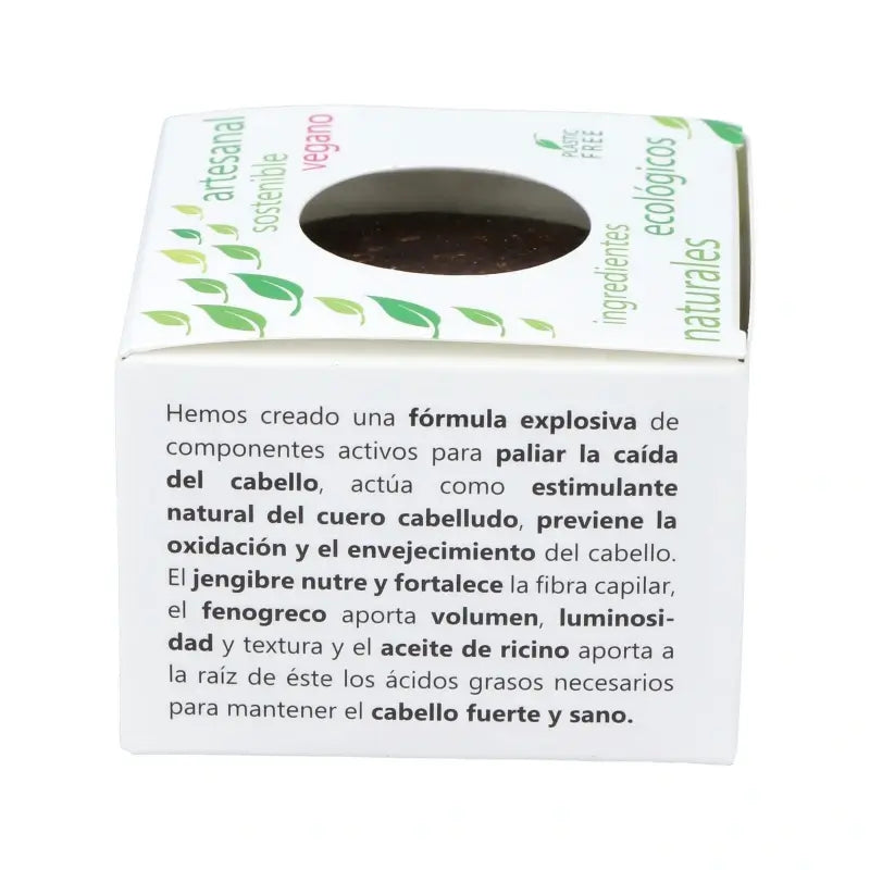 Champô sólido estimulante anti-queda de cabelo Nitx 85Gr.