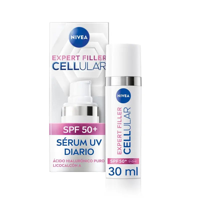 Nivea Cellular Expert Filler Sérum Fluido Solar Diário Spf50+ 30Ml