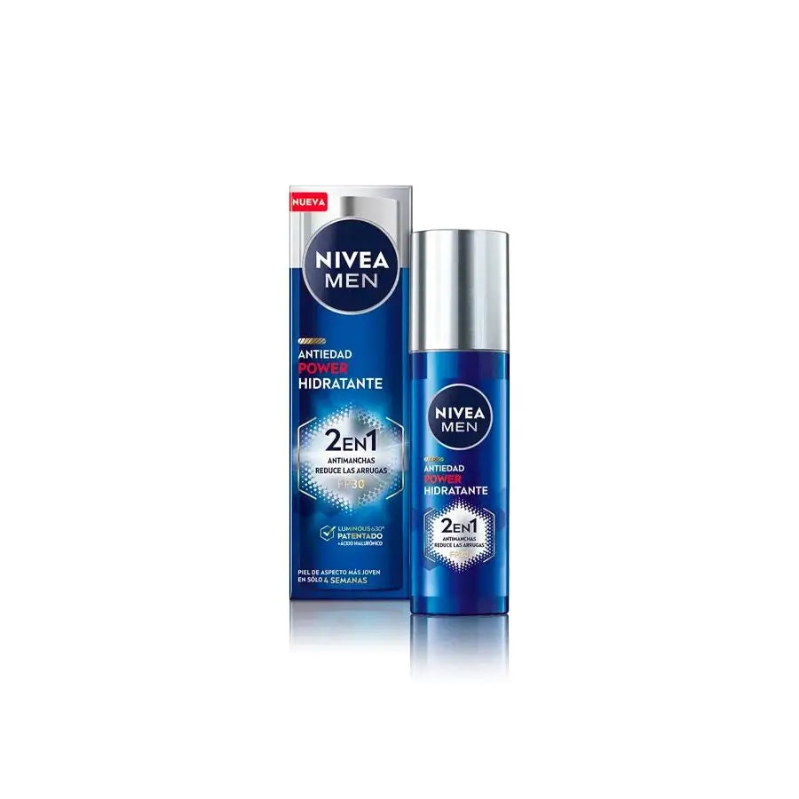 Nivea Men Power Hidratante Antimanchas e Rugas 2 em 1 Fp30, 50 ml