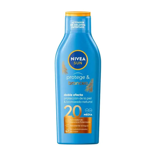 Nivea Sun Protect & Tan Loção Solar Fp20, 200 ml