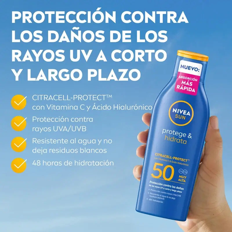 Nivea Sun Protect & Moisturise Loção Solar Spf50+ 200Ml