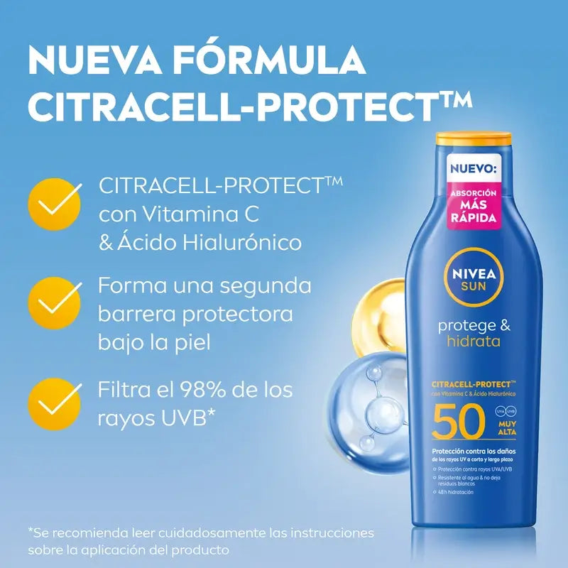 Nivea Sun Protect & Moisturise Loção Solar Spf50+ 200Ml
