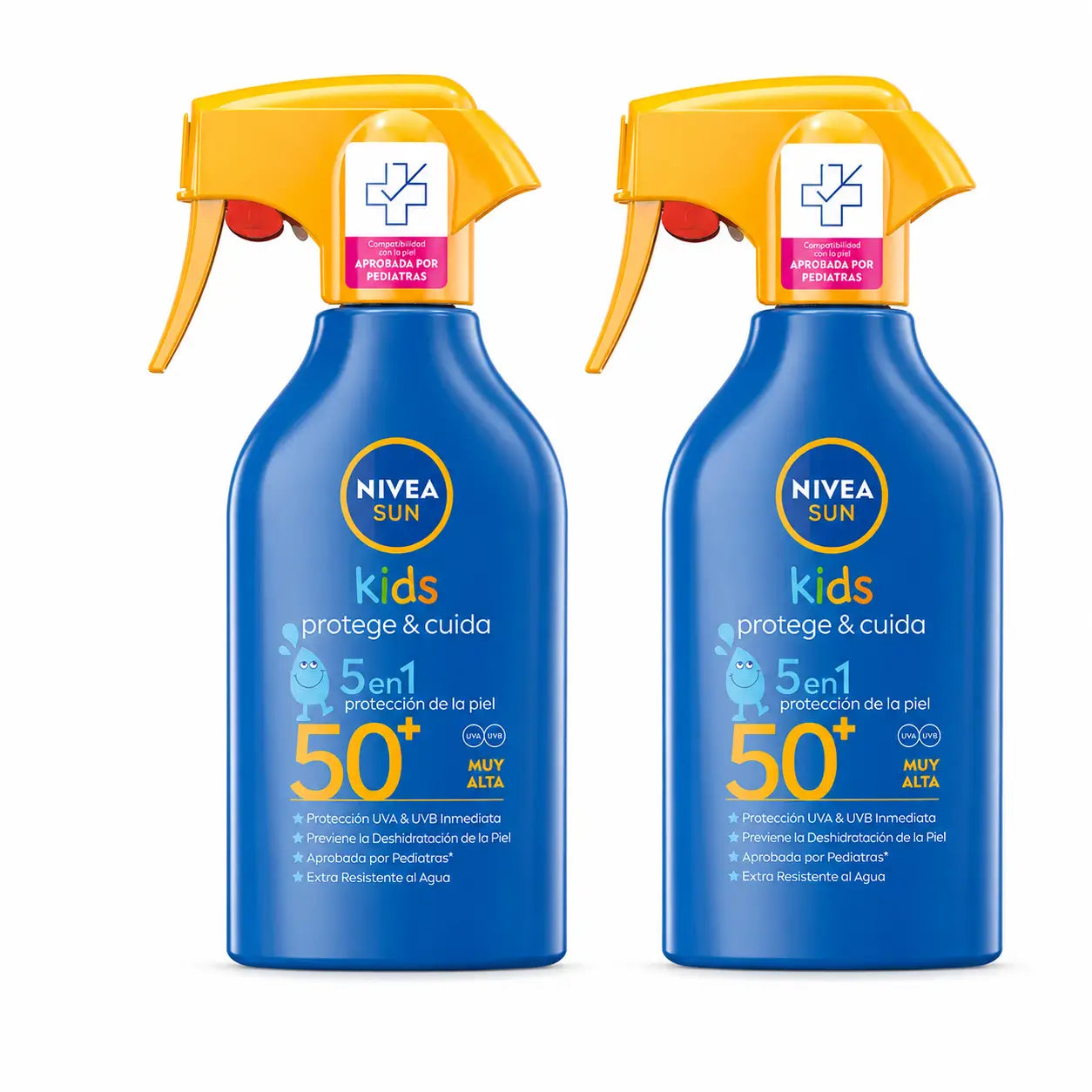 NIVEA Sun SPF50+ Protect & Moisturise Leite Solar Hidratante, 400 ml, embalagem de 2
