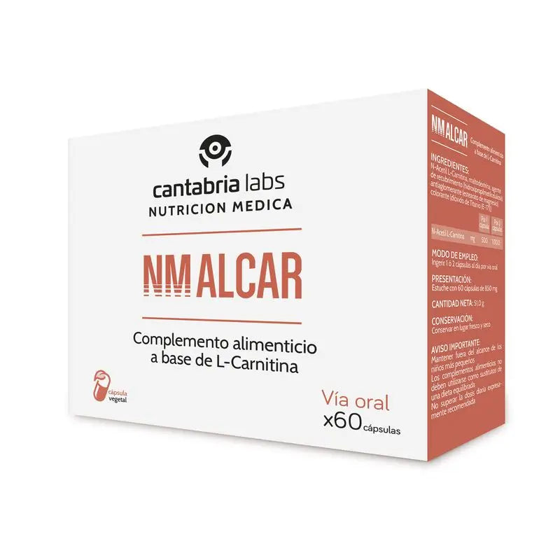 NM Alcar 60 Cápsulas, Cantabria Labs Nutrição Médica