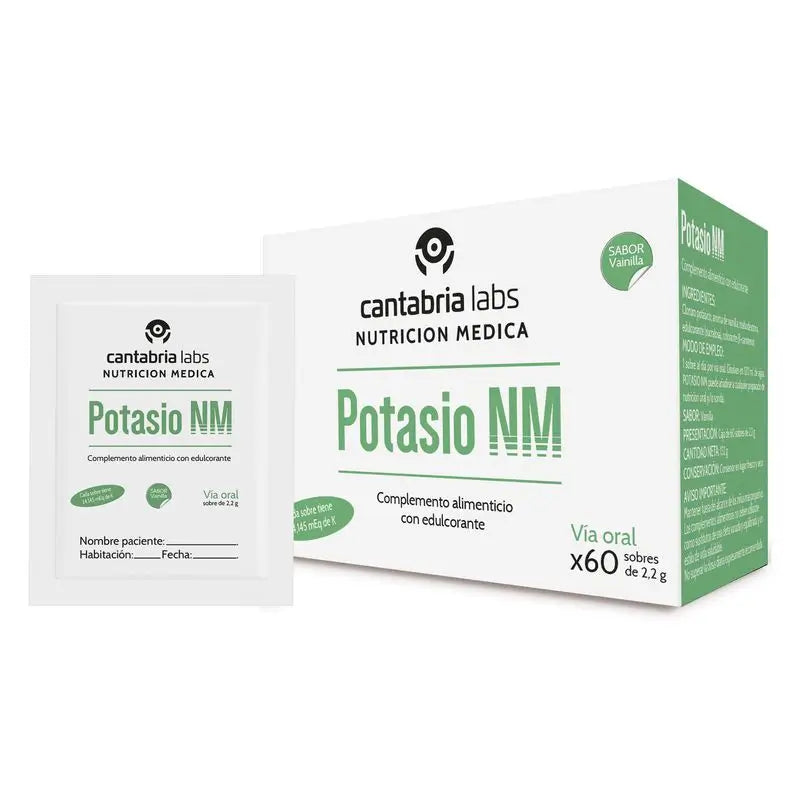 Potássio NM 2,2 g x 60 saquetas, Cantabria Labs Nutrición Médica