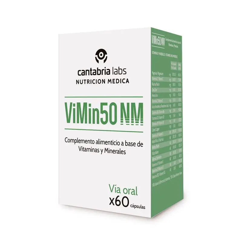 ViMin 50 NM 60 Cápsulas, Cantabria Labs Nutrição Médica