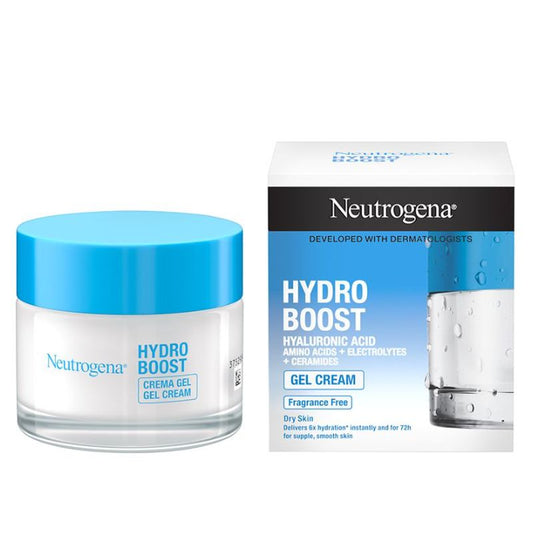 Neutrogena, Hydro Boost Gel Creme Hidratante Facial com Ácido Hialurónico e Trealose de Origem Natural para o Rosto, 50 ml