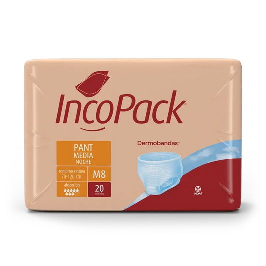 Incopack Pant Calça de noite absorvente Tamanho médio, 80 unidades.