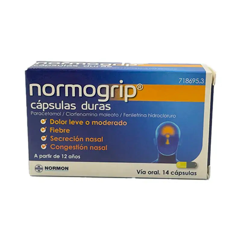 Normogrip, 14 cápsulas duras