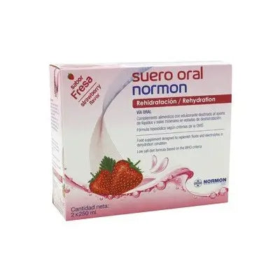 Normon Oral Serum Pacote de Morango 2 x 250 ml