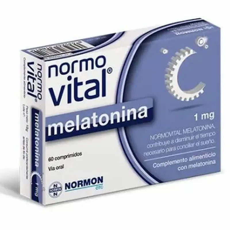Melatonina normovital 1 mg, 60 Comprimidos