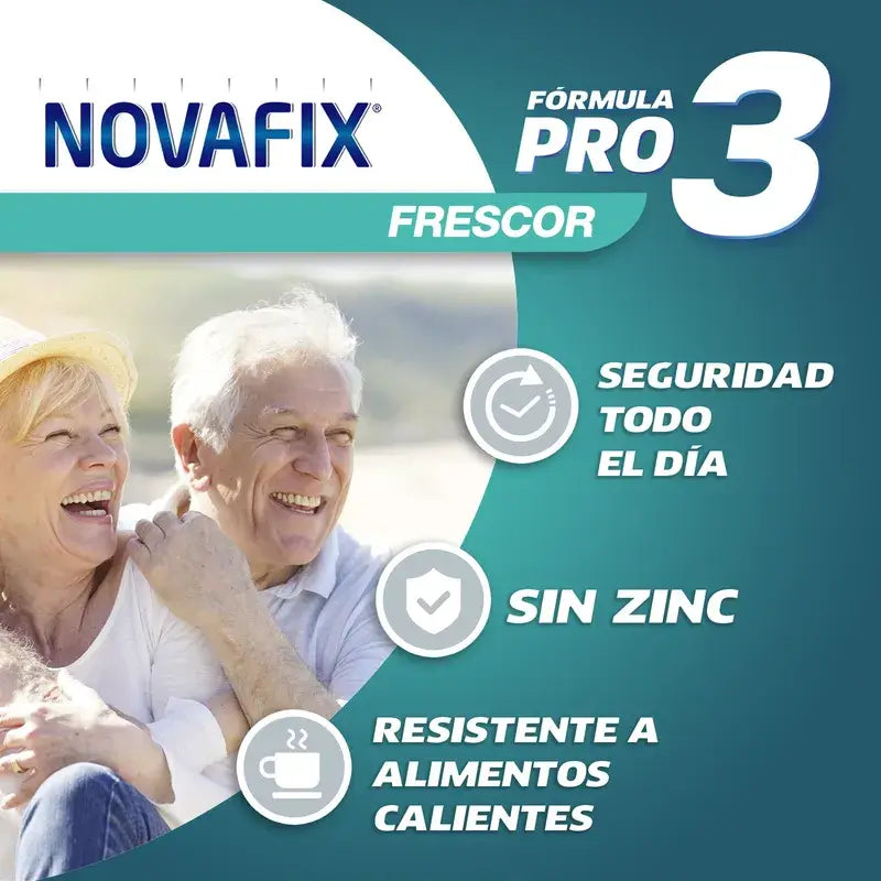 Fixador de próteses dentárias NOVAFIX Formula pro 3 com frescura 50 gr