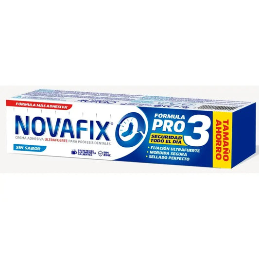 Novafix Pro3 Creme Adesivo para Dentaduras Sem Sabor, 70g