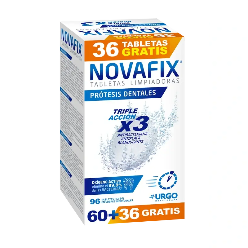 Novafix Triple Action Cleansing Tablets, 96 unidades