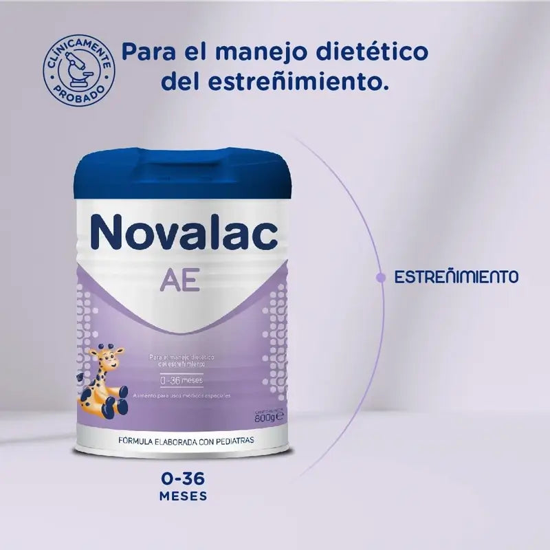 Novalac Ae Leite para bebés 0-36 meses, Anti-constipação , 800 g