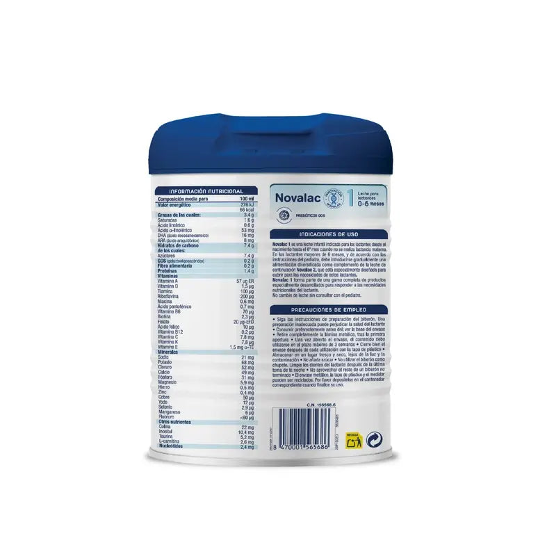 Novalac 1 Leite de arranque, embalagem de 8 x 800 g