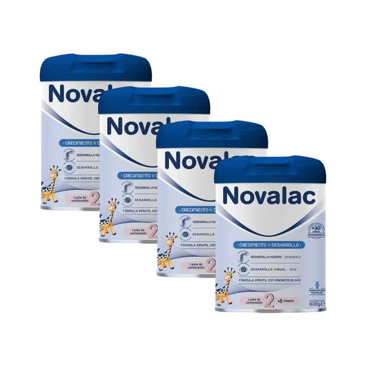 Novalac 2 Fórmula de leite, embalagem de 4 x 800 g