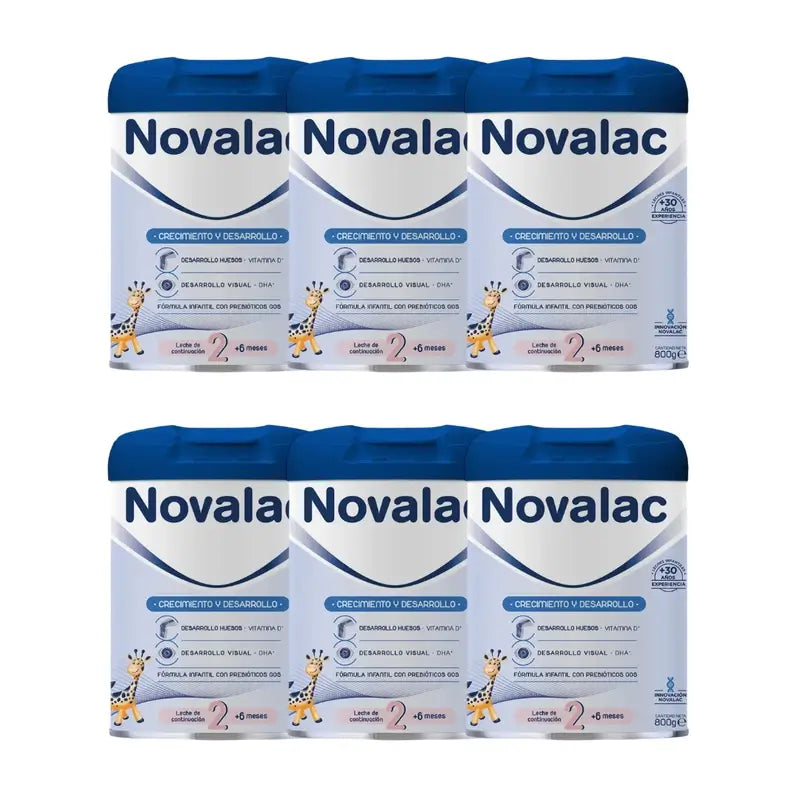Novalac 2 Leite, embalagem de 6X800 gr.