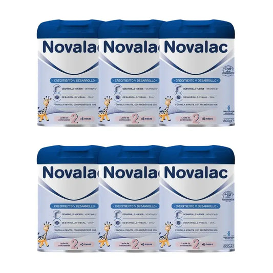 Novalac 2 Leite, embalagem de 6X800 gr.