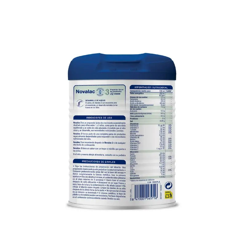 Novalac 3 Leite de Crescimento, 8X800g