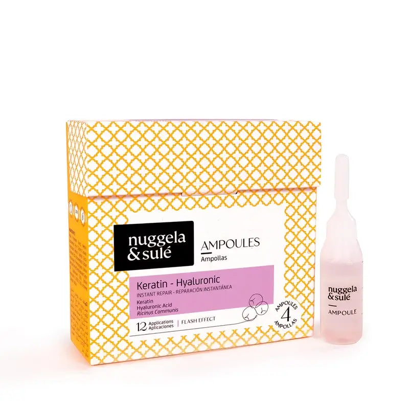 Nuggela & Sulé Ampolas Queratina-Hialurónica , 4 x 10 ml
