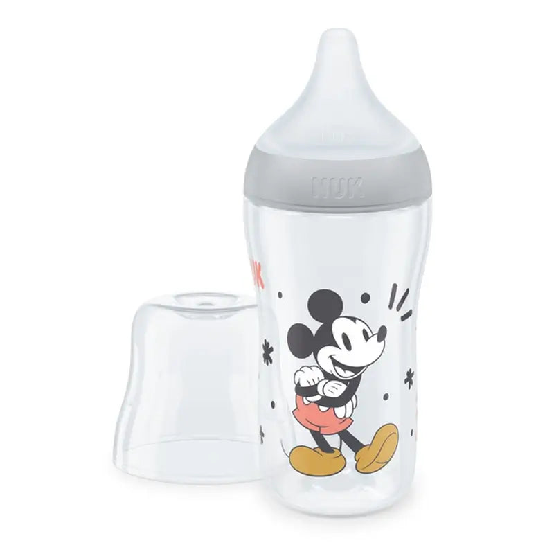 Nuk Perfect Match Pp Biberão de Silicone 0-6M M-Flow Mickey Mouse Cinzento , 260 ml