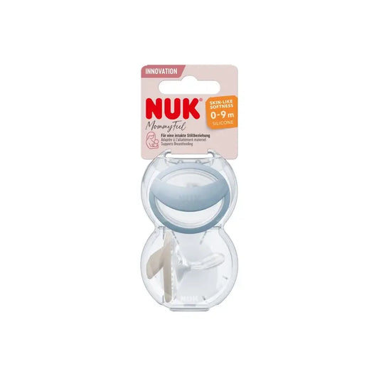 Nuk Mommy Feel Soother 0-9 M Azul-Cinza , 2 unidades