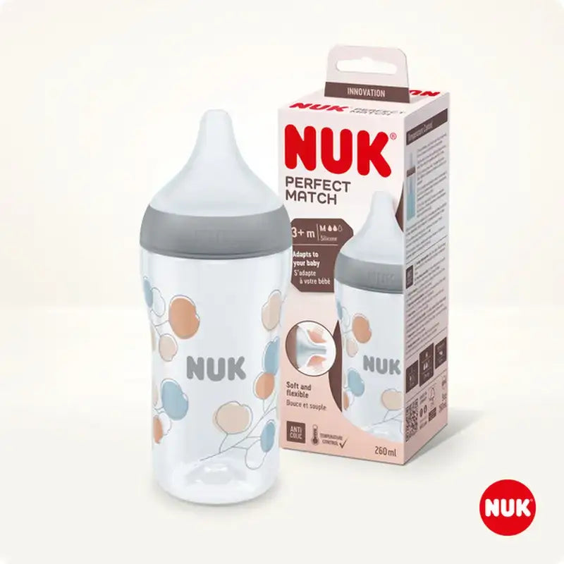 Nuk Perfect Match Pp Silicone S Flow Sortido , 260 ml