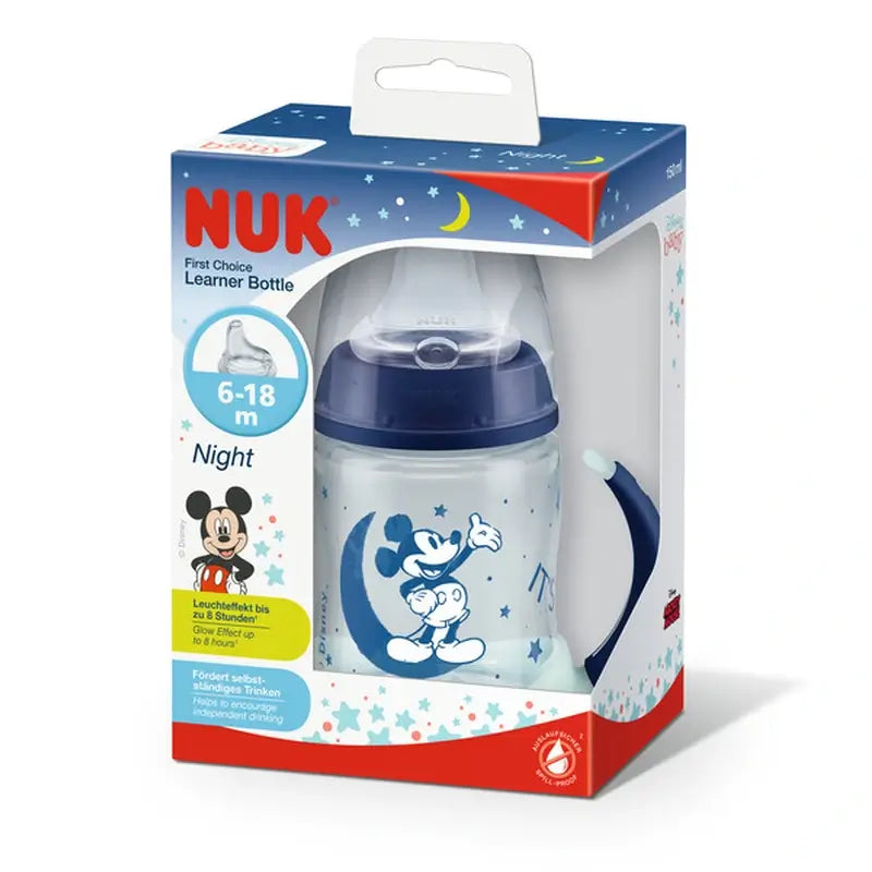 Nuk Trainer Cup First Choice+ Silicone Mickey Mouse 6-18M Noite , 150 ml