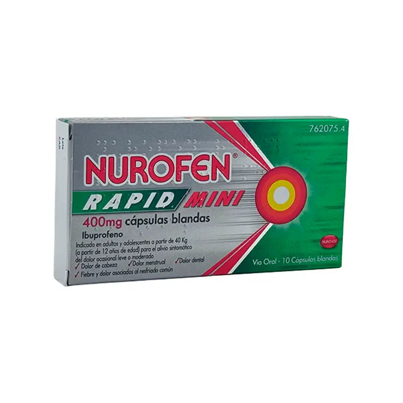 Nurofen Rapid Mini 400 Mg, 10 cápsulas de gelatina mole
