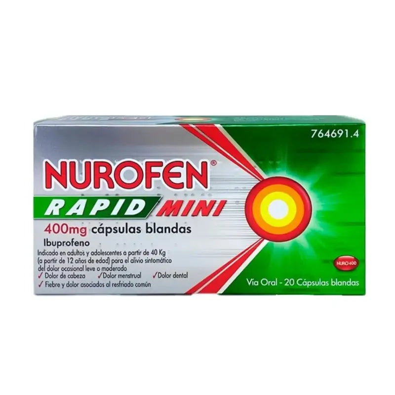 Nurofen Rapid Mini 400 Mg, 20 cápsulas de gelatina mole