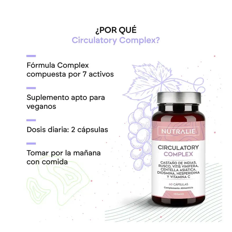 Nutralie Complexo Circulatório com Diosmina + Hesperidina, 60 cápsulas