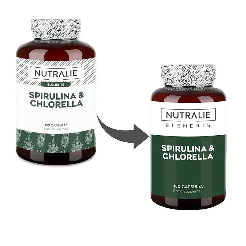 Nutralie Spirulina & Chlorella Energia & Força 1800Mg , 180 cápsulas