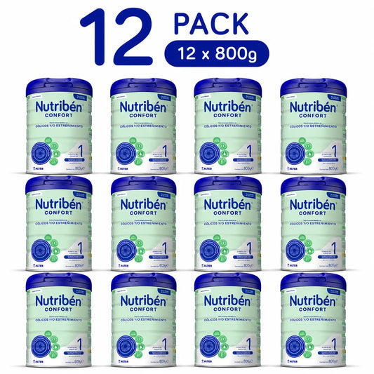 Leite em pó Nutribén Confort 1, 12 x 800 gramas
