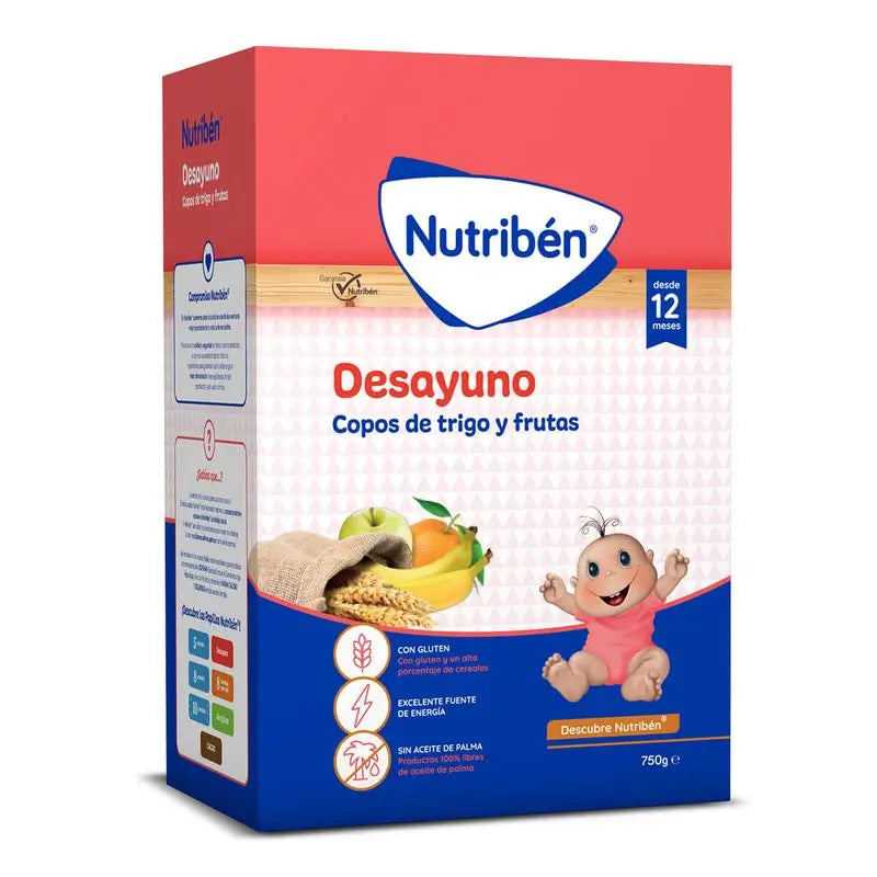 NUTRIBEN PEQUENO-ALMOÇO FLOCOS DE TRIGO FLOCOS DE FRUTAS 750 GR
