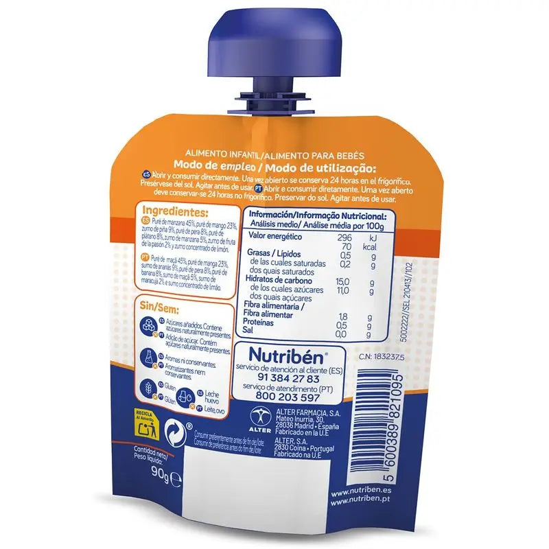 Nutriben Fruta&Go Assorted Fruits 90 g