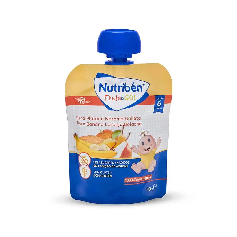 Fruta Nutriben Banana Pêra Banana Orange Biscuit 90 g
