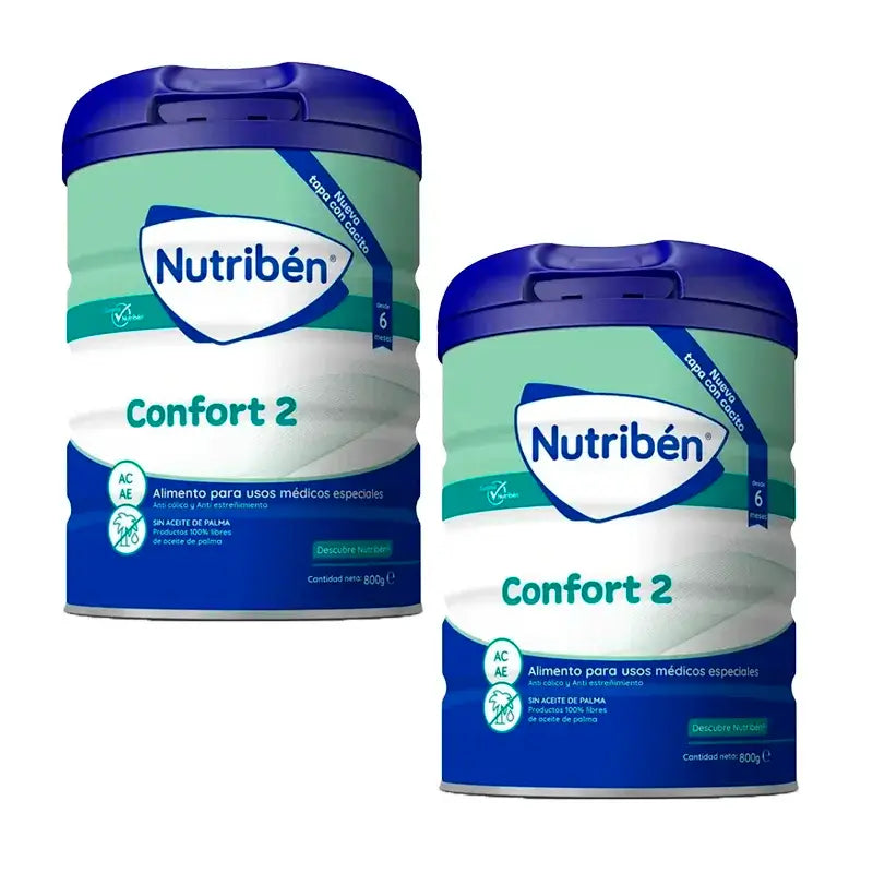 Nutribén Confort 2 Leite de Continuação, 2 x 800 g