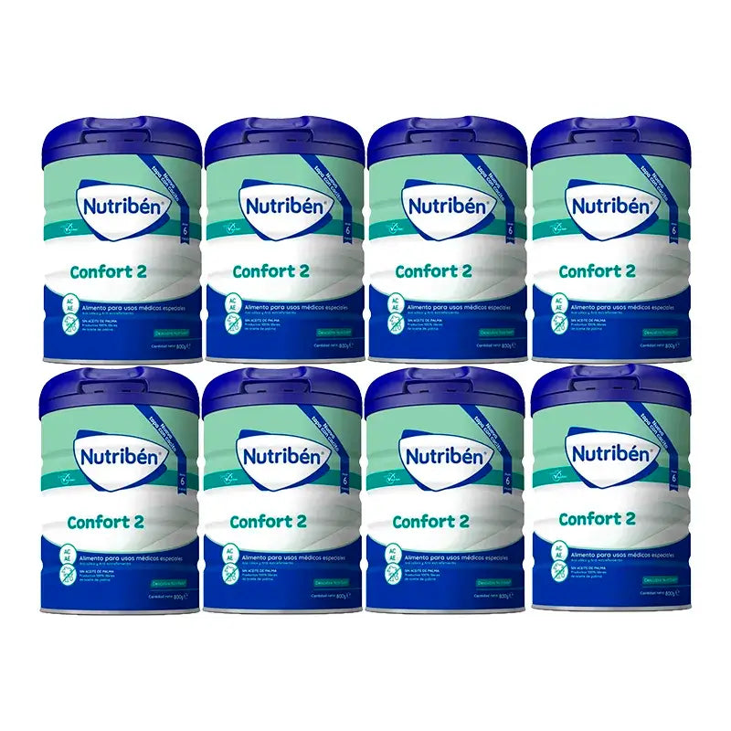 Nutribén Confort 2 Leite de Continuação, 8 x 800 g