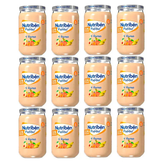 Nutriben Potito 4 Frutos , 12 x 235 gramas