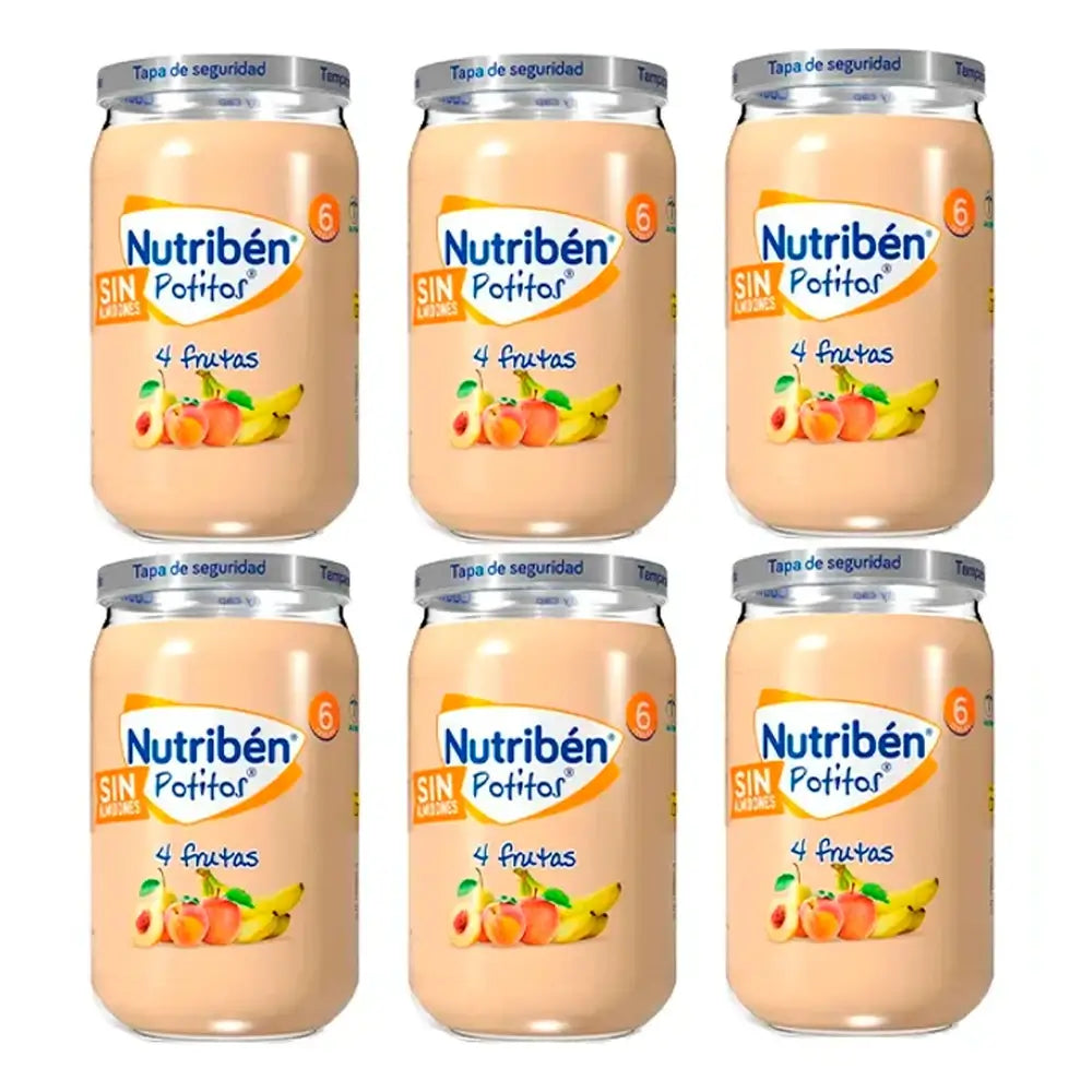 Nutriben Potito 4 Frutos , 6 x 235 gramas