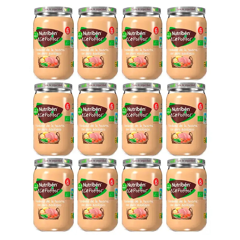 Nutriben Potito Eco Vegetable Garden Turkey , 12 x 235 gramas