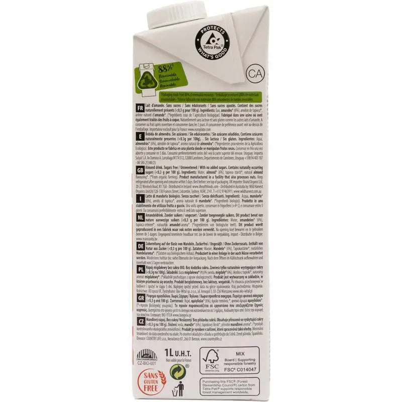 Nutriops Ecomil Amêndoas Cálcio , 1 litro