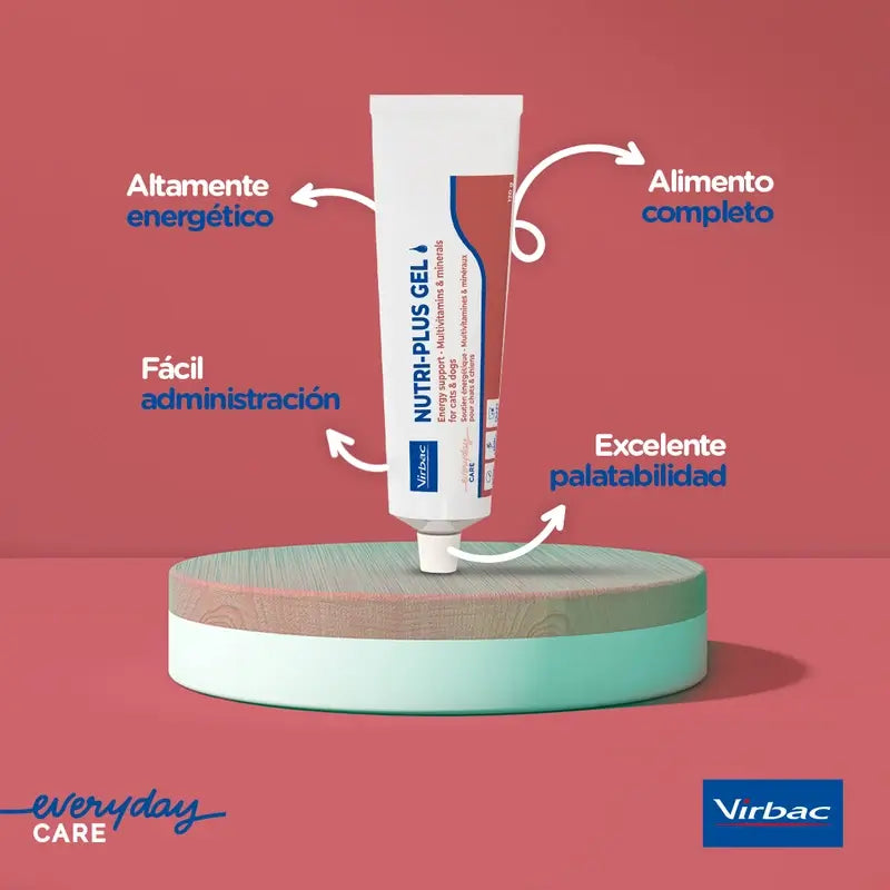 Virbac Nutriplus Gel 120 gr, Suplemento para Cães e Gatos