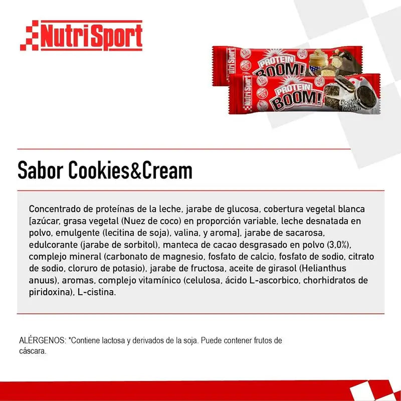 Nutrisport Box Protein Boom Cookies-Cream , 24 barras