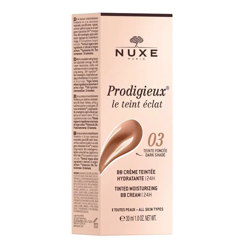 Nuxe Creme Hidratante para o Sangue com Cor 24H, Prodigieux® Le Teint Éclat 30Ml - Sombra Escura